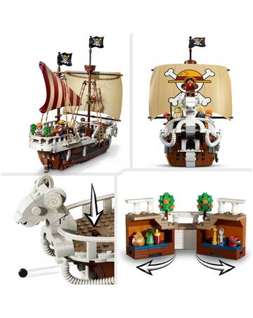 LEGO ONE PIECE The Going Merry Pirate Ship, Boat Set Building Toy 75639