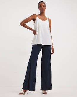 Joanna Hope Short Navy Palazzo Trouser