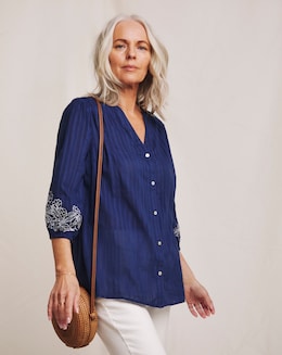 Julipa Embroidered Sleeve Blouse
