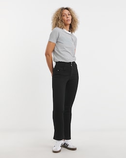 MAGISCULPT Black Straight Leg Jeans