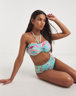 Bandeau Top &amp; High Waist Bikini Set