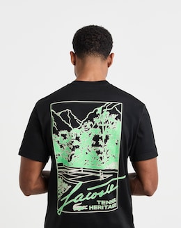 Lacoste Short Sleeve Back Graphic T-Shirt - Black