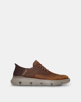 Skechers Slip-ins Bungee Wide Fit Shoe - Brown