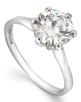 Moissanite 9 Carat Gold 2 Carat Ring
