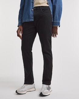 Black Straight Fit Stretch Jeans
