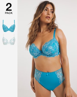 Pretty Secrets 2 Pack Ella Wired Bras B-K