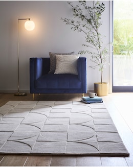 Penny Carved Circles Woollen Rug