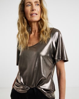 Foiled Angel Sleeve T-Shirt