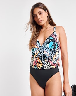 MAGISCULPT Twist Front Blouson Swimsuit