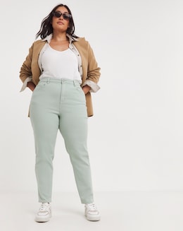 Duck Egg Blue Demi Mom Jeans