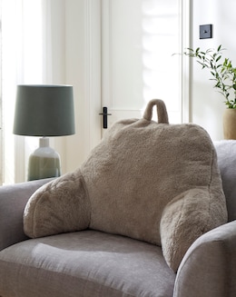 Cuddle Fleece Back Cushion - Natural