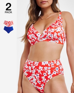 Value 2 Pack High Waist Bikini Bottoms