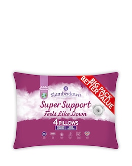 Slumberdown Super Support Feels Like Down 4 Pack Pillows