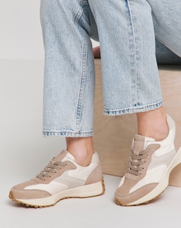 Akira Suede Retro Runner Trainer Extra Wide EEE Fit