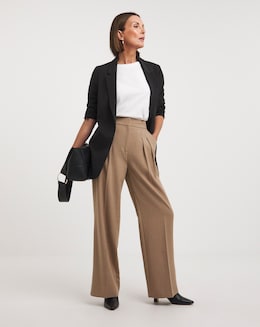 Pleated Wide Leg Trousers