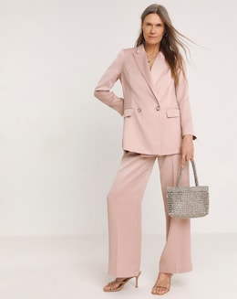 Satin Double Breasted Blazer