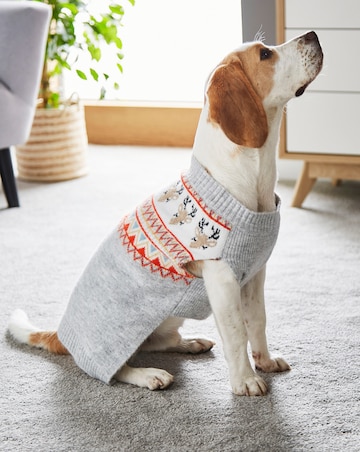 Novelty Reindeer Fairisle Dog Jumper