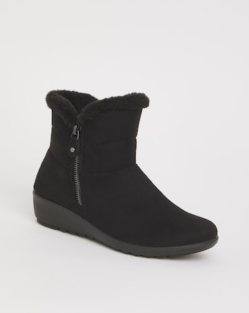 Cushion Walk Zip Winter Boot Wide E Fit