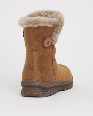 Cushion Walk Button Winter Boot Wide E Fit
