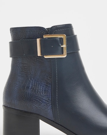 Cushion Walk Block Heel Buckle Boot Extra Wide EEE Fit