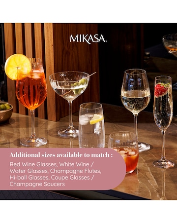 Mikasa Treviso Set of 4 Stemless Wine Glasses