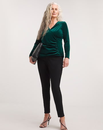 Joe Browns Green Ava Velour Wrap Tops