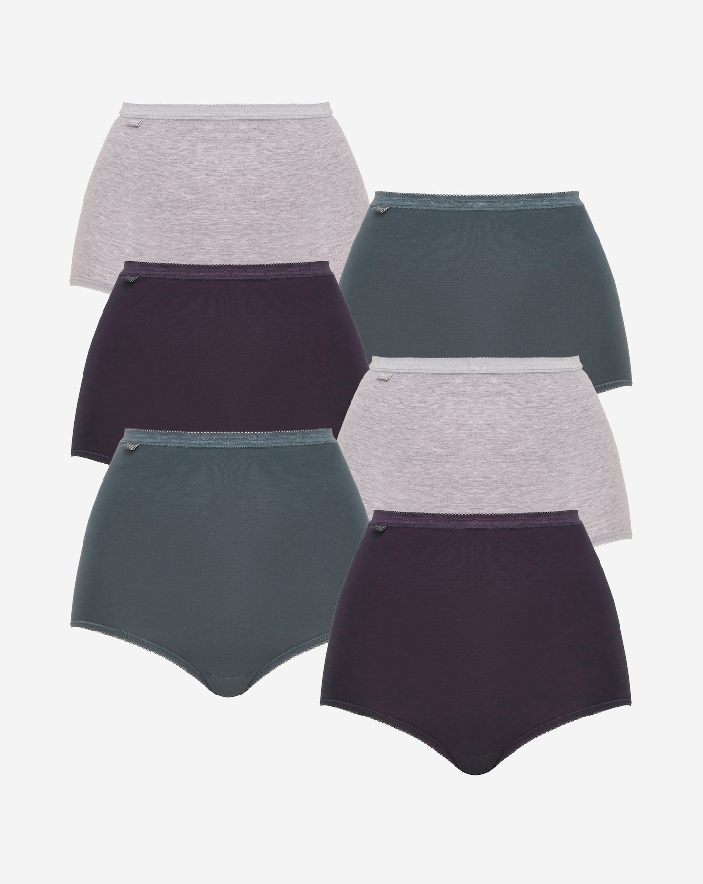 Sloggi 6Pk Basic Maxi Knicker Dark Combi Marisota