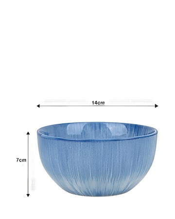 Waterside Blue Reactive Glaze 12 Piece Diner Set