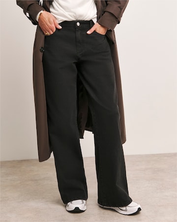 Anthology Washed Black Wide Leg Jeans