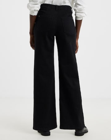 Black Cosy Wide Leg Jeans