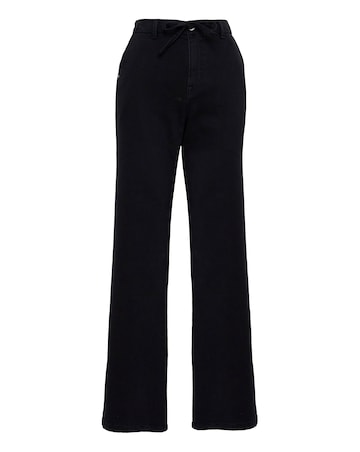 Black Cosy Wide Leg Jeans