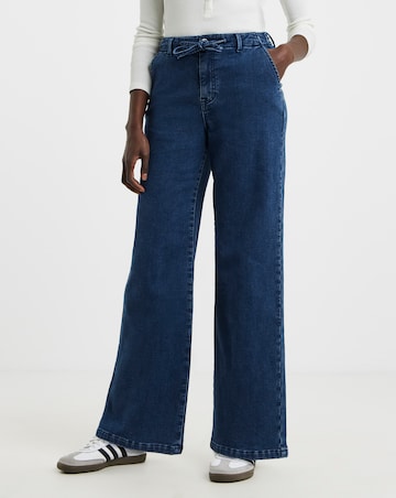Blue Cosy Wide Leg Jeans
