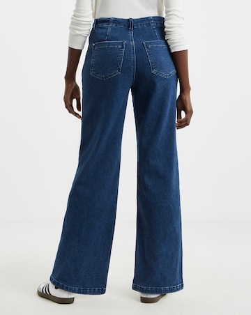 Blue Cosy Wide Leg Jeans