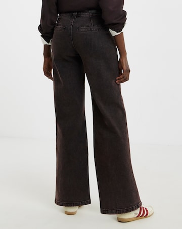 Chocolate Pocket Front Wide Leg Jean