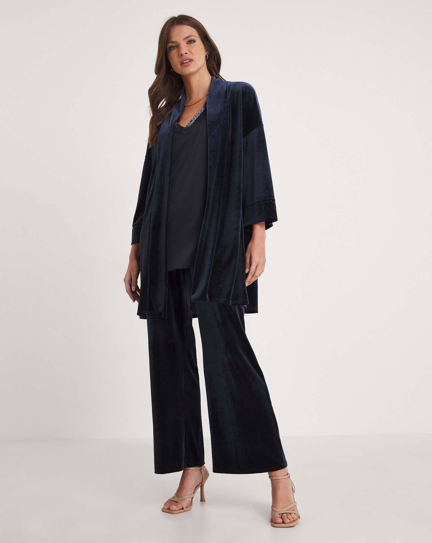 Joanna Hope Velour 3 Piece Trouser Set
