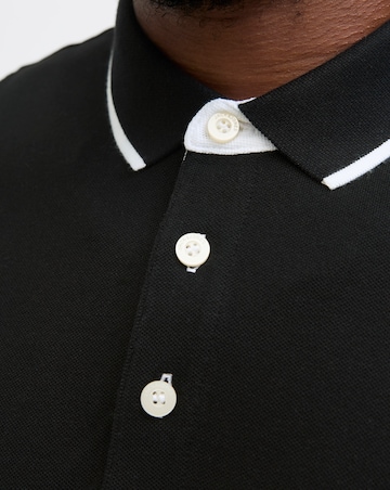 Jack & Jones Premium Paulos Tipped Polo - Black