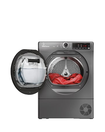 Hoover H-DRY 350 HRE C10TBER-80, 10kg, Condenser Tumble Dryer - Graphite