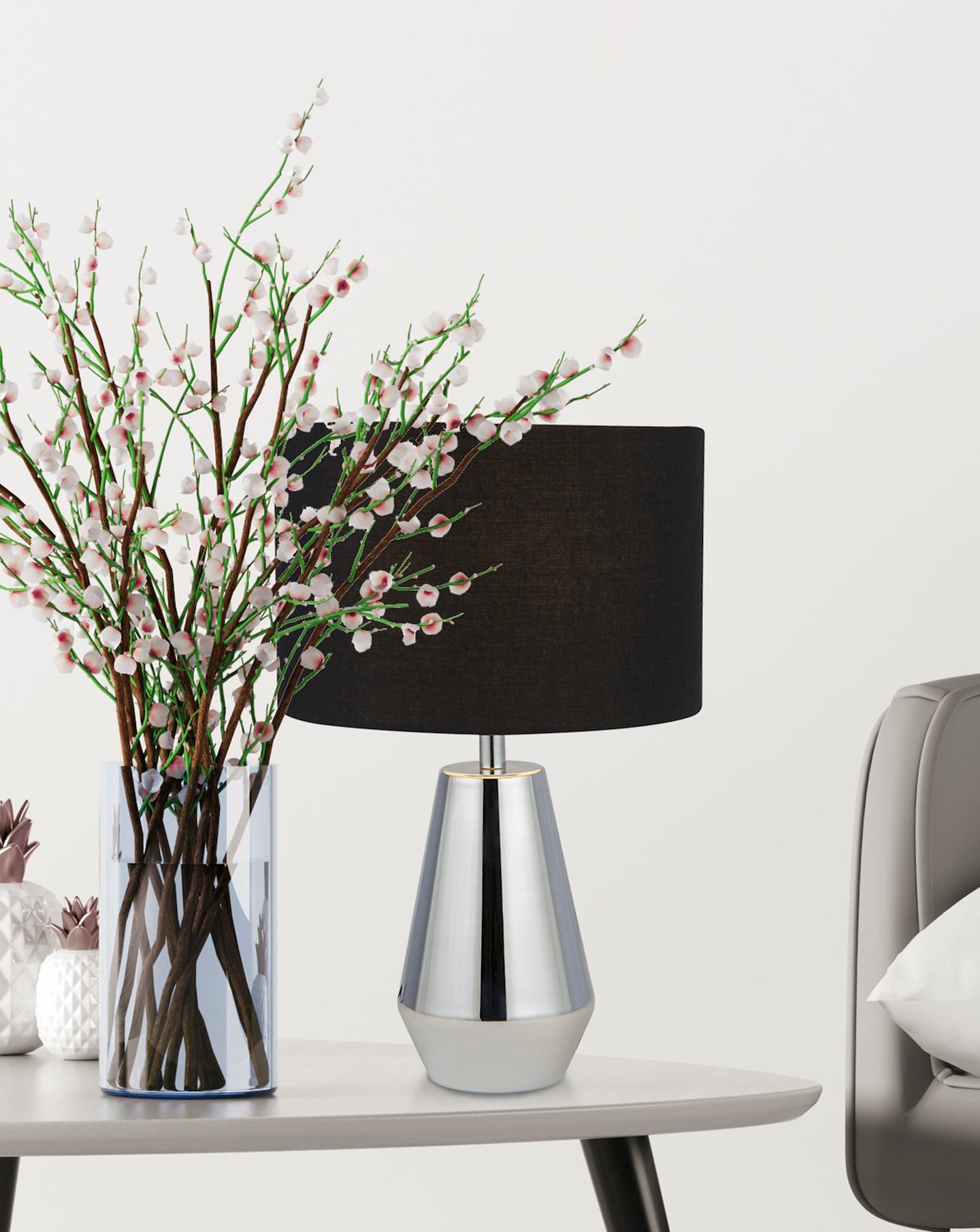 Alby Chrome Set Of Two Touch Lamps Marisota