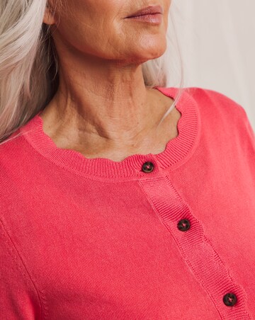 Julipa Scalloped Edge Button Down Cardigan
