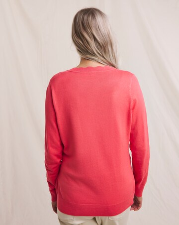 Julipa Scalloped Edge Button Down Cardigan