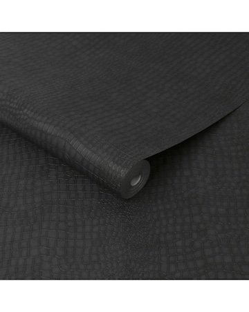 Superfresco Easy Crocodile Skin Black Wallpaper