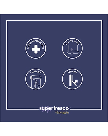 Superfresco Paintable Ribbed Textured White Durable Heavy Duty Wallpaper