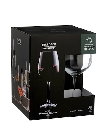 Ravenhead Kings Set of 4 Red Wine Glasses