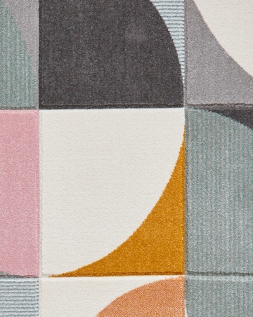 Think Rugs Matrix Modern Geometric Rug - Curves