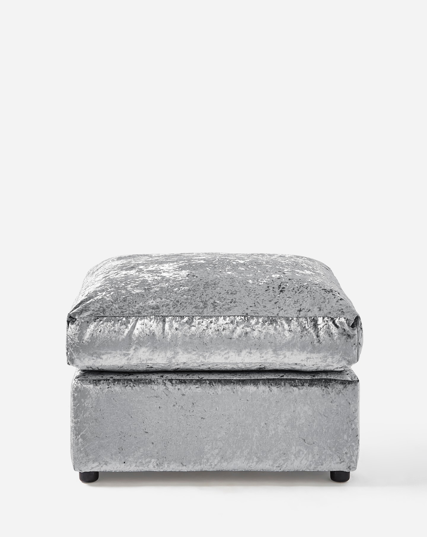 Large crushed cheap velvet footstool