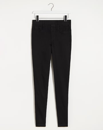 Simply Be Amber Black Pull On Skinny Jeggings