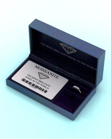 Moissanite 9CT Gold 3 Stone Ring