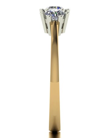 Moissanite 9CT Gold 3 Stone Ring