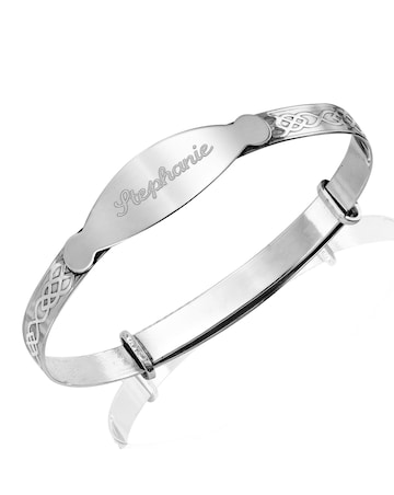 Sterling Silver Personalised Expander Bangle