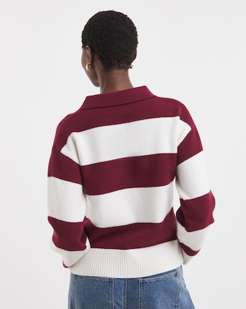 Stripe Collar Cardigan